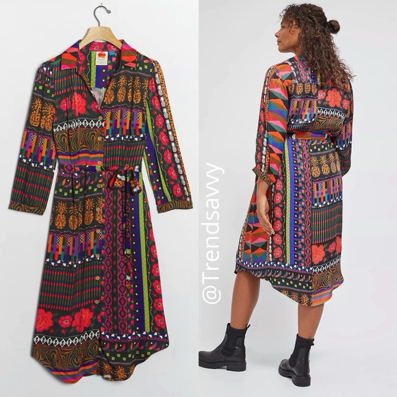 Anthropologie Dresses & Skirts - ANTHROPOLOGIE Farm Rio Ciela Midi Shirtdress Dress